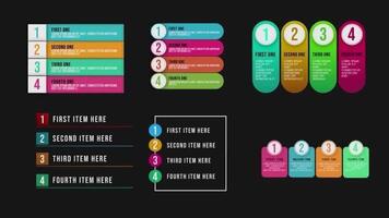 Infografica elenchi kit di strumenti motion_graphic