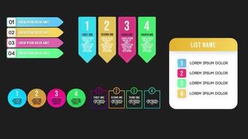 Infographic Modern Lists motion_graphic