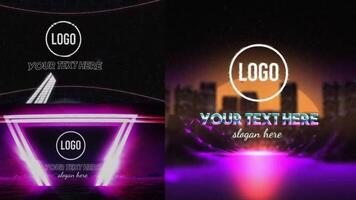 retro synthwave logotyp packa motion_graphic