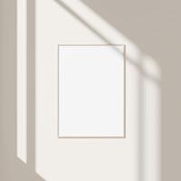 Empty framed canvas for mockups and art illustrations photo