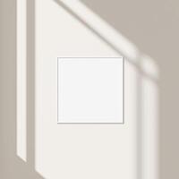 Empty framed canvas for mockups and art illustrations photo