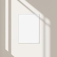Empty framed canvas for mockups and art illustrations photo