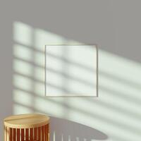 Empty framed canvas for mockups and art illustrations photo