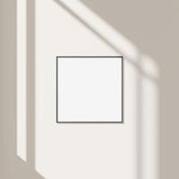 Empty framed canvas for mockups and art illustrations photo