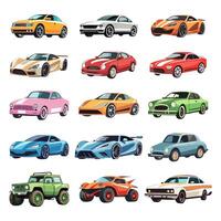 set of car collections with different types vector