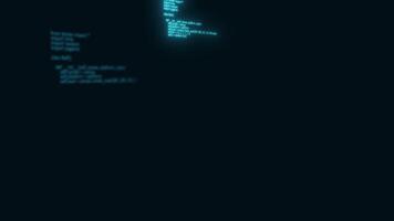 Blue programming code video