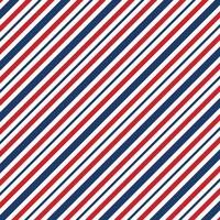 Diagonal stripe pattern in white, red and blue with varying stripe thickness. Barber shop antique strip texture. vector