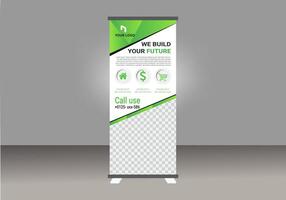 Business Roll Up Banner. Abstract Roll up background for Presentation vector