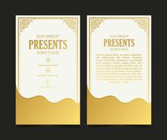 Luxury vertical business card with ornament pattern vector