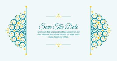 Colorful invitation background style ornamental pattern vector