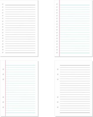 White Loose Leaf Notebook Paper Illustration