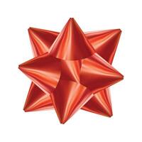 Bow for wrapping present box on white vector