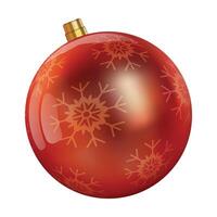 Christmas ball ornament design isolated on white background vector