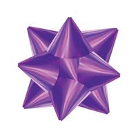 Bow for wrapping present box on white background vector