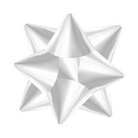 Bow for wrapping present box on the white vector