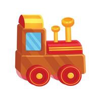 toy trains in flat design on white background vector