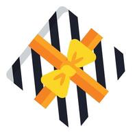 gift box present isolated illustration on the white vector