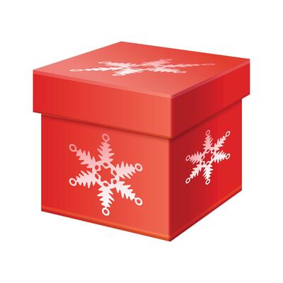 gift box present isolated on the white background