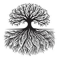 Tree of Life Celtic Design with Knotted Roots vector