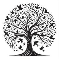 Intricate Celtic Tree Life Icon Design vector