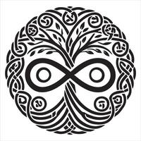 Celtic Tree of Life Silhouette Design - Celtic Tree Art for Creative Projects vector