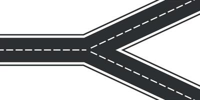 Illustration of a smooth winding asphalt highway vector