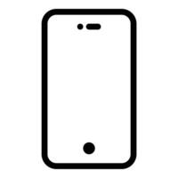 Smartphone Icon Mobile Communication in Flat Line Color Style vector