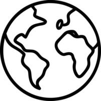 A black and white drawing of the earth vector