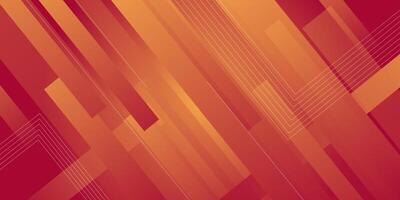 Modern red 3D abstract background with square shapes and line patterns. Colorful illustration with orange patterns in the background. eps10 vector