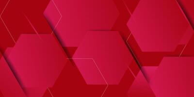 Colorful red background with hexagon design. Decorative shadow design with simple style with lines. Best design for your advertisement, poster, banner. Eps10 vector