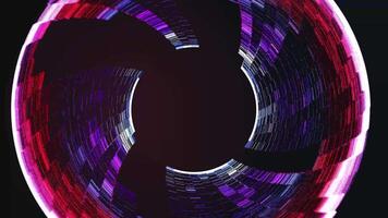 A circular design with a red and purple background video