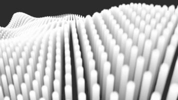 A 3d image of a wave of white sticks video