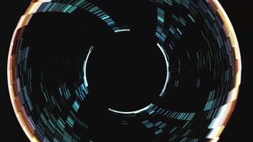 A circular object with a black background video
