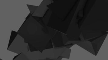 A black and white image of a large black object video