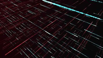 A red and blue background with a lot of lines video