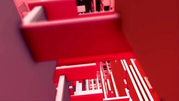 A red building with a red and white pattern video