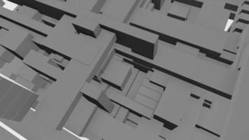 A 3d model of a building with many different types of buildings video