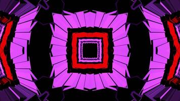 A purple and black abstract pattern with a red square in the center video