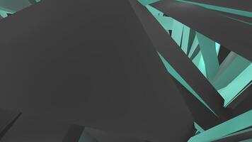 A 3d image of a black and green abstract background video