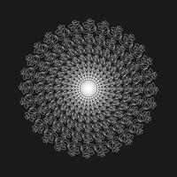A circular design with a white sun in the center vector