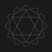 The sri chakra symbol, a symbol of the chakra system vector