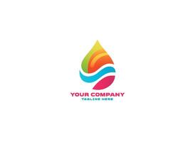 Colorful drop Illustration Logo vector