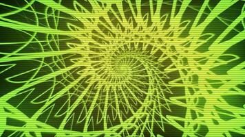 Abstract Green and Yellow Intersecting Lines Pattern with a Spiral video
