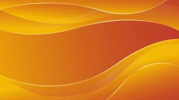 abstract orange and yellow background with wavy lines vector