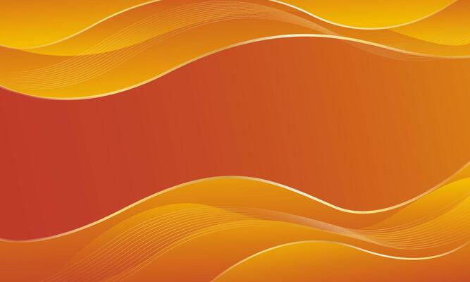 Abstract yellow background with smooth wave lines presentation template