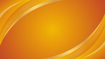 Abstract curve orange gradient Luxury background vector