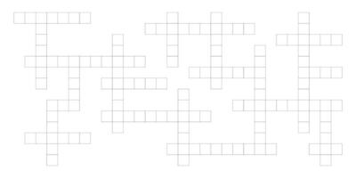 Crossword background template with blank word grid. Isolated flat design for crossword game concept. vector
