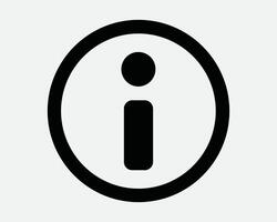Round Info Circle Information Counter Helpdesk Help Desk Service Search FAQ Question Queries Informative Sign Icon Shape Line Outline Black White vector