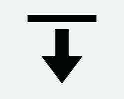 Download Down Load Loading Arrow Downward File Data Internet Website Web Site Here Location Direction Path Sign Icon Shape Outline Black White vector