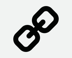 Chain Link Attachment Lock Security Strength Protection Attach Secure Protect Slave Slavery Connection Icon Sign Shape Line Outline Black White vector